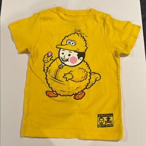 Johnny Cupcakes Big Bird Yellow Kids T-Shirt Sesame Street Colaboration Youth XS